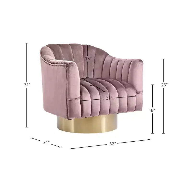 Meridian Furniture, fauteuil d'appoint en velours Farrah