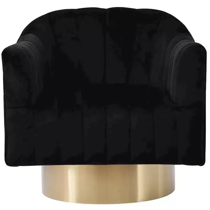 Meridian Furniture, fauteuil d'appoint en velours Farrah