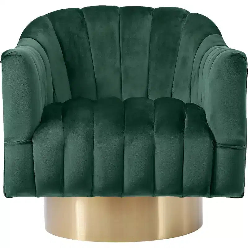Meridian Furniture, fauteuil d'appoint en velours Farrah