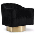 Meridian Furniture, fauteuil d'appoint en velours Farrah