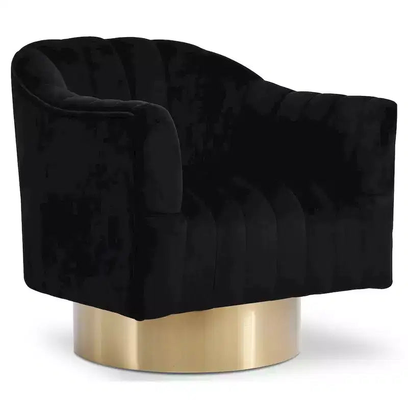 Meridian Furniture, fauteuil d'appoint en velours Farrah