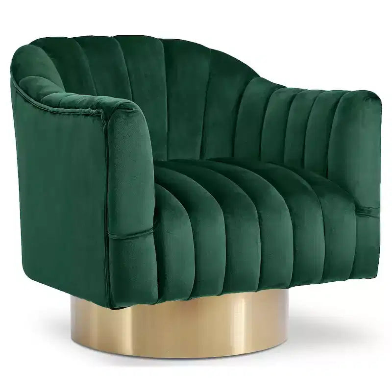 Meridian Furniture, fauteuil d'appoint en velours Farrah