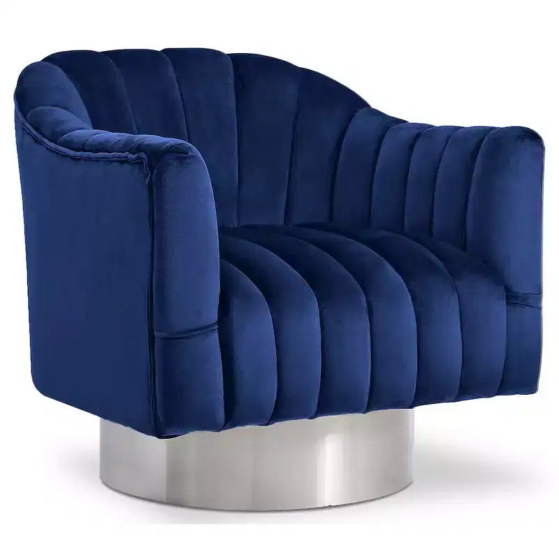 Meridian Furniture, fauteuil d'appoint en velours Farrah
