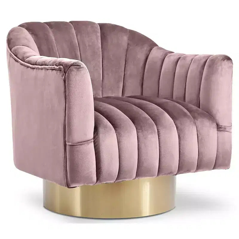 Meridian Furniture, fauteuil d'appoint en velours Farrah