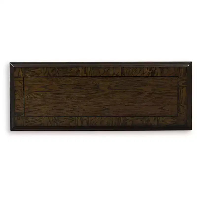 Signature Design by Ashley Maylee, table de canapé, finition brun foncé avec pieds en volutes, bois massifs avec placages de chêne et de frêne
