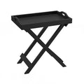 Lavish Home Folding End Table with Removable Tray
