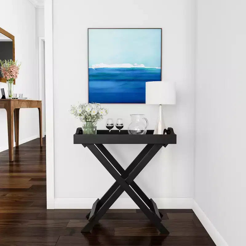 Table d'appoint pliante Lavish Home avec plateau amovible