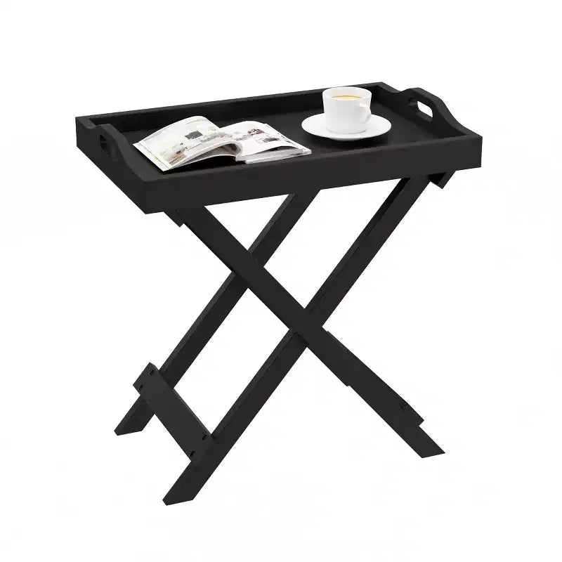 Table d'appoint pliante Lavish Home avec plateau amovible