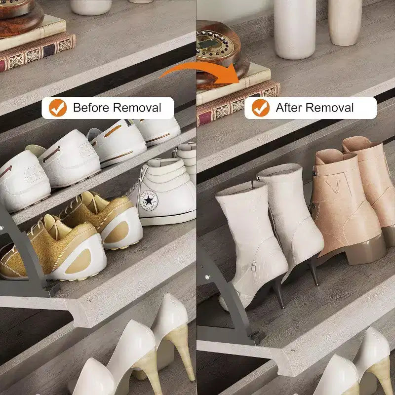 Meuble à chaussures Acekool à 3 tiroirs basculants, Organisateur de rangement de chaussures moderne pour entrée, Espace ajustable