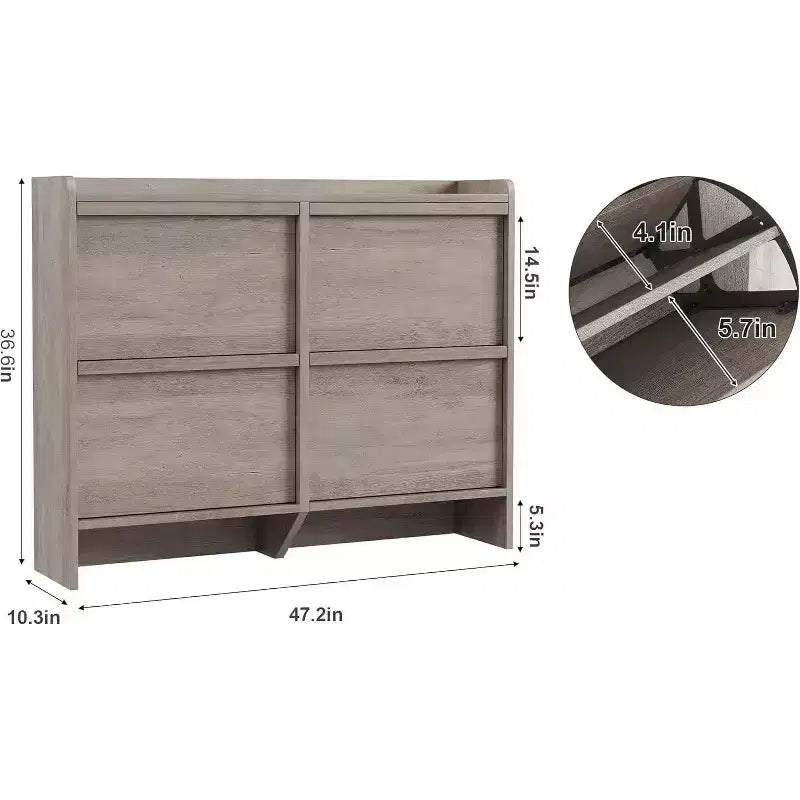 Meuble à chaussures Acekool à 3 tiroirs basculants, Organisateur de rangement de chaussures moderne pour entrée, Espace ajustable