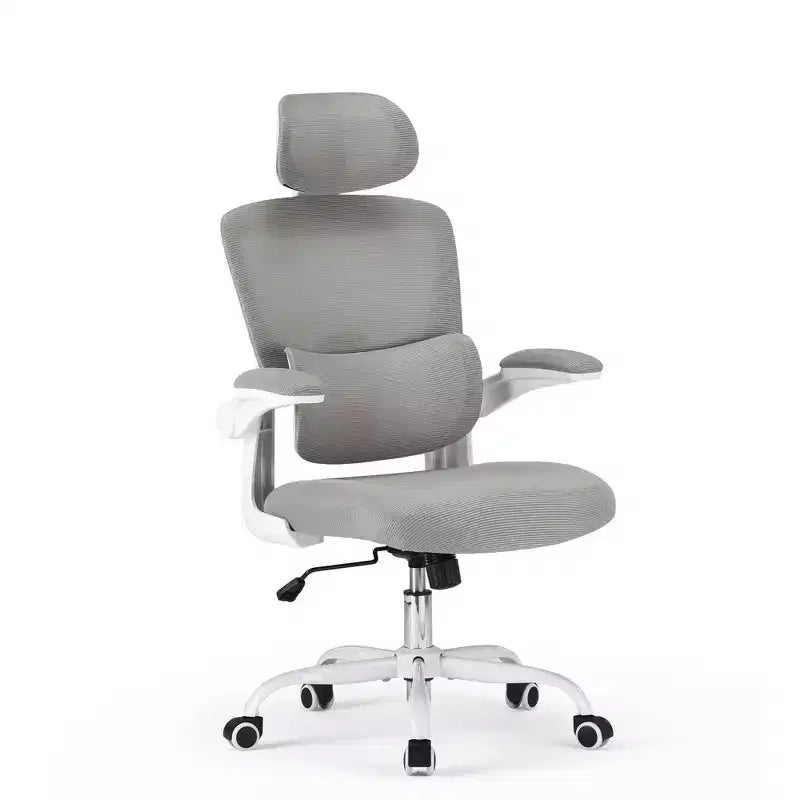 Chaise de bureau ergonomique MAYEERTY à dossier haut avec accoudoirs relevables et support lombaire réglable