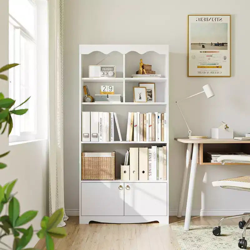 Bibliothèque et étagère à 5 niveaux, grande étagère de 160 cm de haut du sol au plafond pour bureau à domicile, étagère de rangement pour jouets, étagère de rangement pour livres