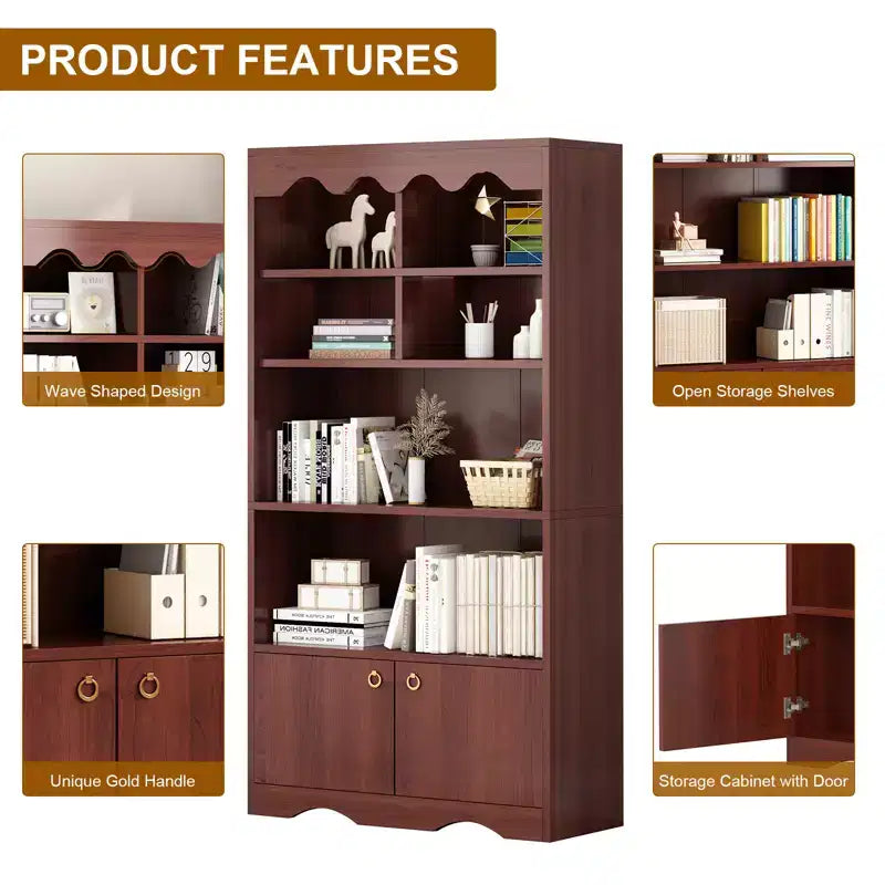 Bibliothèque et étagère à 5 niveaux, grande étagère de 160 cm de haut du sol au plafond pour bureau à domicile, étagère de rangement pour jouets, étagère de rangement pour livres