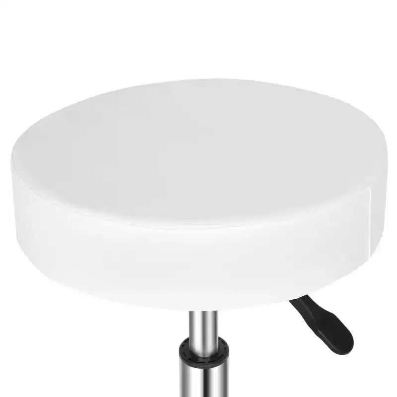 Tabouret de salon hydraulique en cuir PU noir, tabouret à roulettes réglable en hauteur pour spa, massage, chaise de bureau