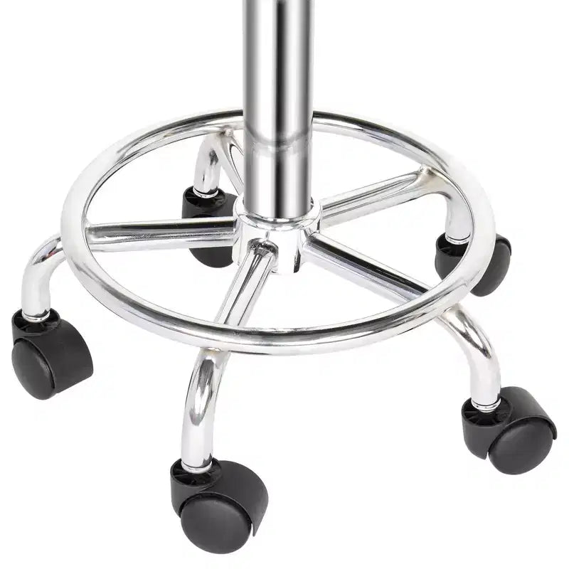 Tabouret de salon hydraulique en cuir PU noir, tabouret à roulettes réglable en hauteur pour spa, massage, chaise de bureau