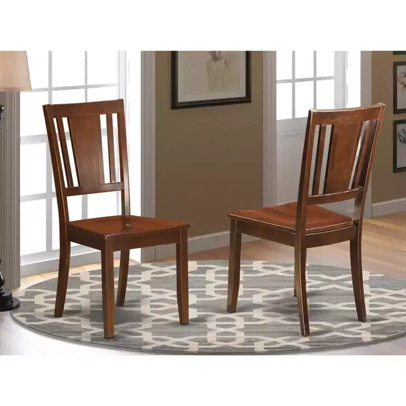Chaise de salle à manger Homestock Hollywood Regency, dossier à lattes et assise en bois