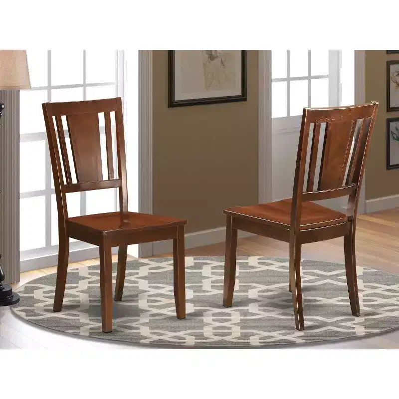 Chaise de salle à manger Homestock Hollywood Regency, dossier à lattes et assise en bois