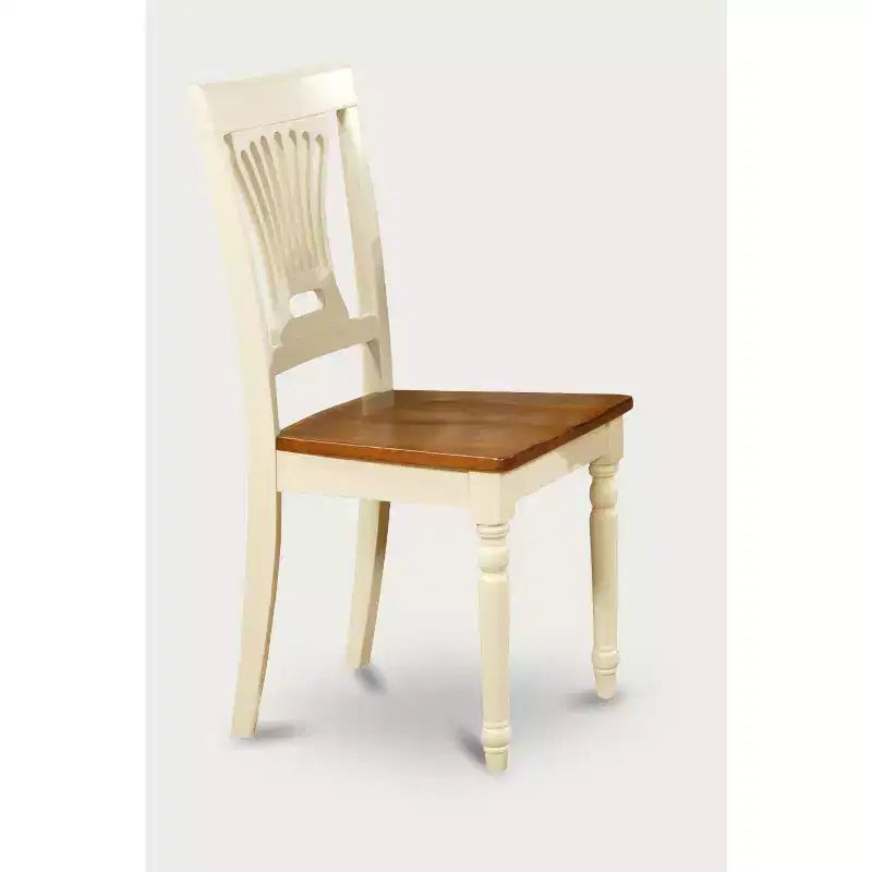 Chaise de salle à manger HomeStock style bord de mer avec siège en bois