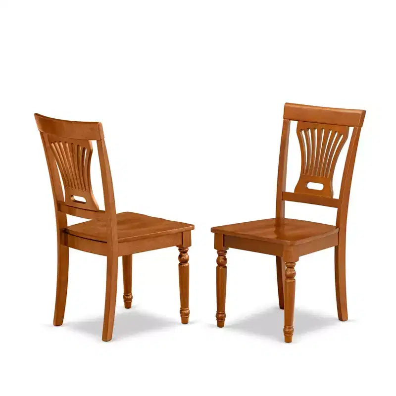Chaise de salle à manger HomeStock style bord de mer avec siège en bois