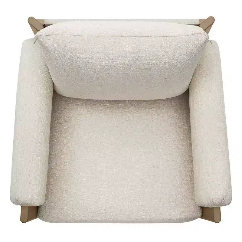 Fauteuil d'appoint moderne rembourré Spruce&Spring avec pieds en bois