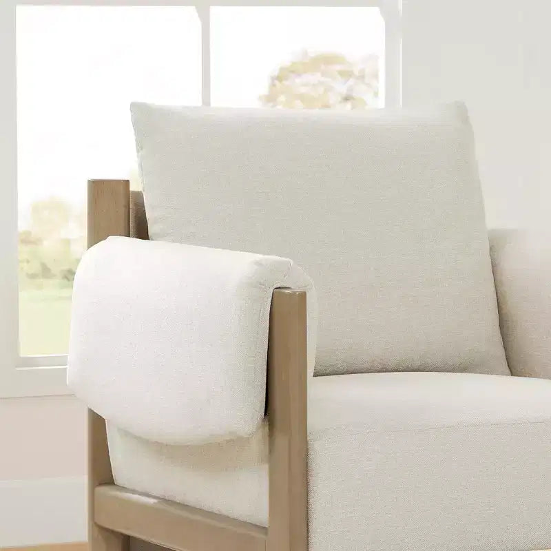 Fauteuil d'appoint moderne rembourré Spruce&Spring avec pieds en bois