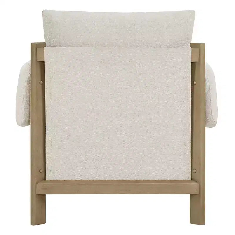 Fauteuil d'appoint moderne rembourré Spruce&Spring avec pieds en bois