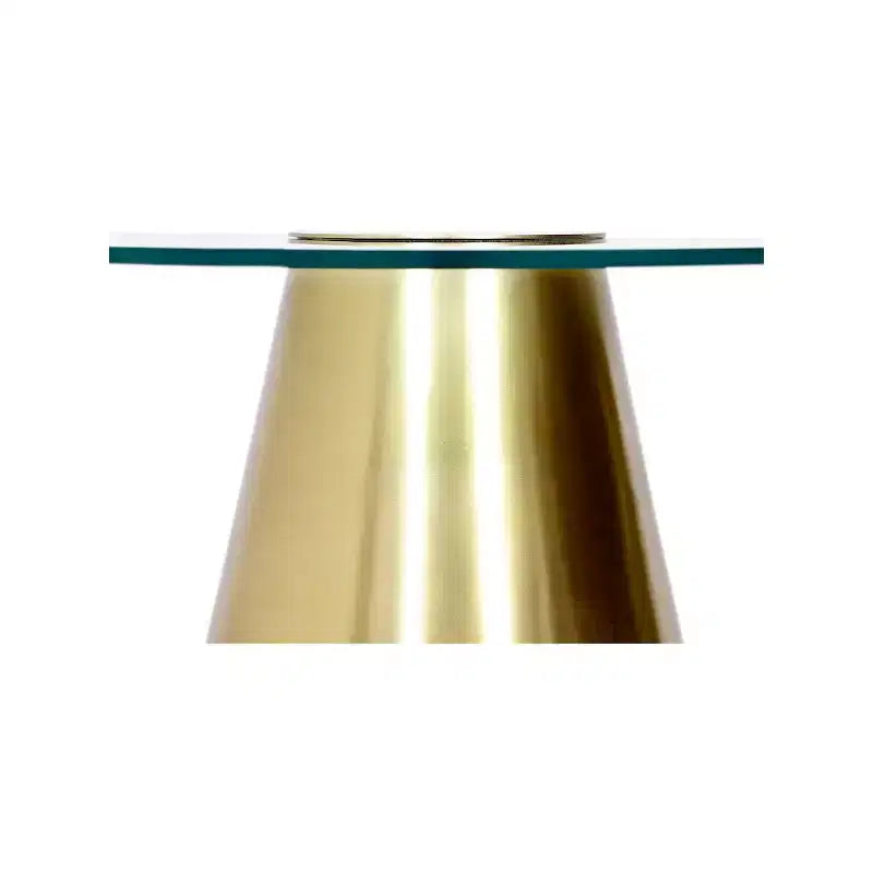 Meridian Furniture, Table basse Glassimo Doré Brossé