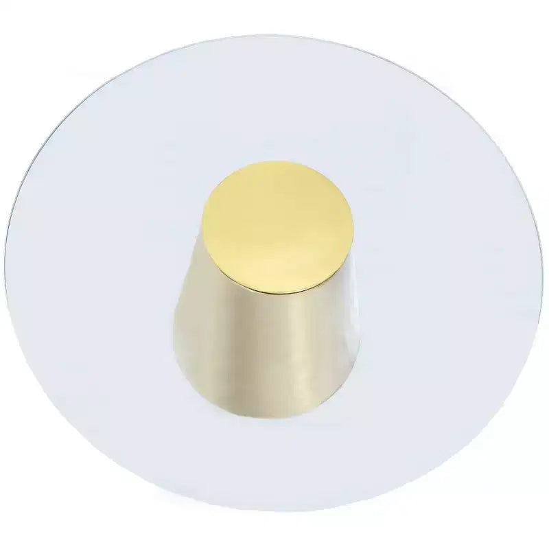 Meridian Furniture, Table basse Glassimo Doré Brossé
