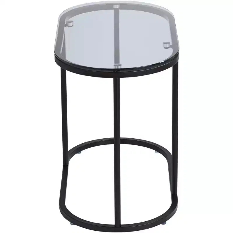 Tables gigognes Studio 55D Santa Maria en verre, lot de 2