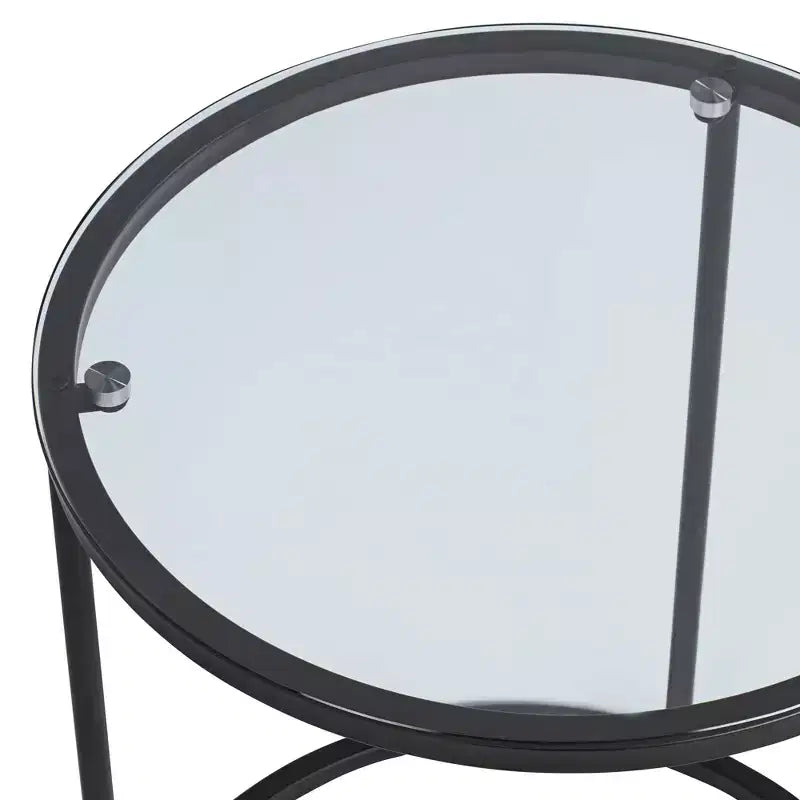 Tables gigognes Studio 55D Santa Maria en verre, lot de 2