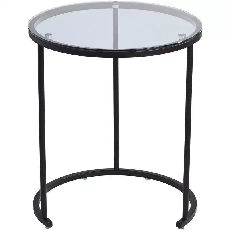 Tables gigognes Studio 55D Santa Maria en verre, lot de 2