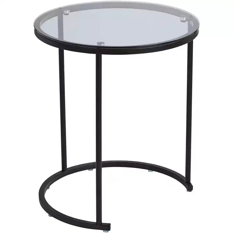 Tables gigognes Studio 55D Santa Maria en verre, lot de 2