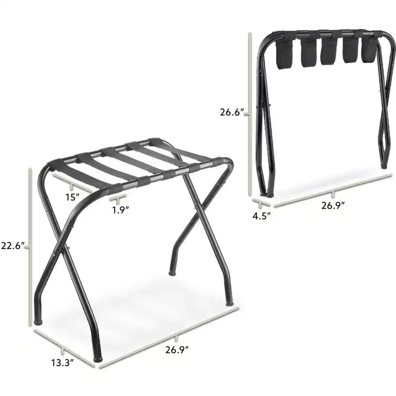 Bartnelli Pro Luxury Lot de 2 Porte-Bagages Pliable, Rétractable, en Acier - Gris