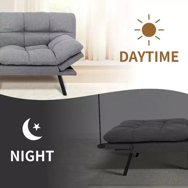 Canapé-lit futon Dyonery 71, canapé-lit convertible moderne en mousse à mémoire de forme, canapé-lit futon pliant pour petit espace de vie