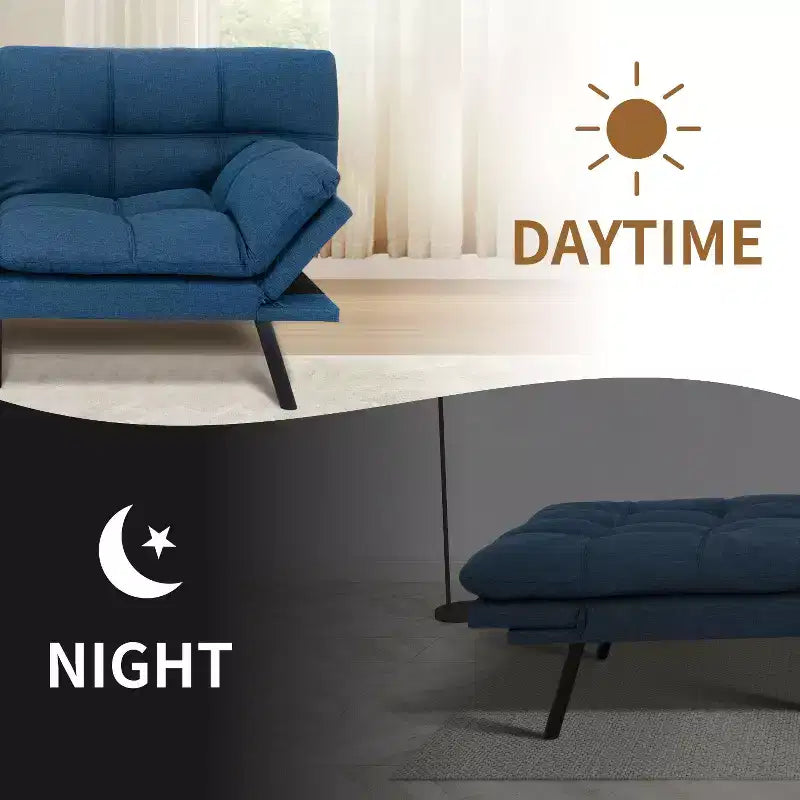 Canapé-lit futon Dyonery 71, canapé-lit convertible moderne en mousse à mémoire de forme, canapé-lit futon pliant pour petit espace de vie