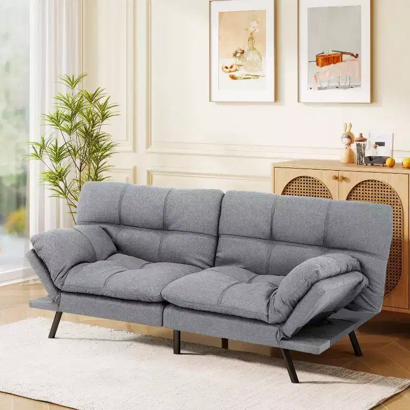 Canapé-lit futon Dyonery 71, canapé-lit convertible moderne en mousse à mémoire de forme, canapé-lit futon pliant pour petit espace de vie