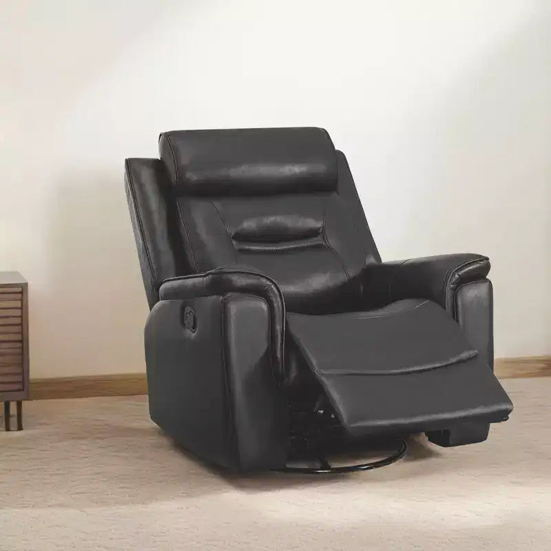 Fauteuil inclinable manuel pivotant en similicuir Spruce & Spring Fauteuil inclinable planeur