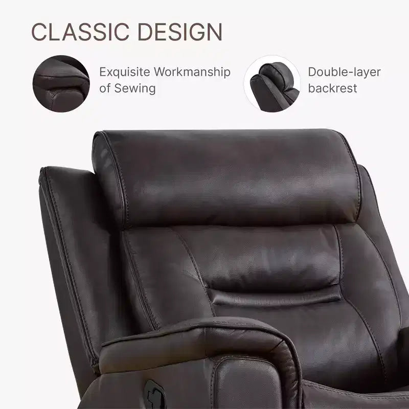 Fauteuil inclinable manuel pivotant en similicuir Spruce & Spring Fauteuil inclinable planeur