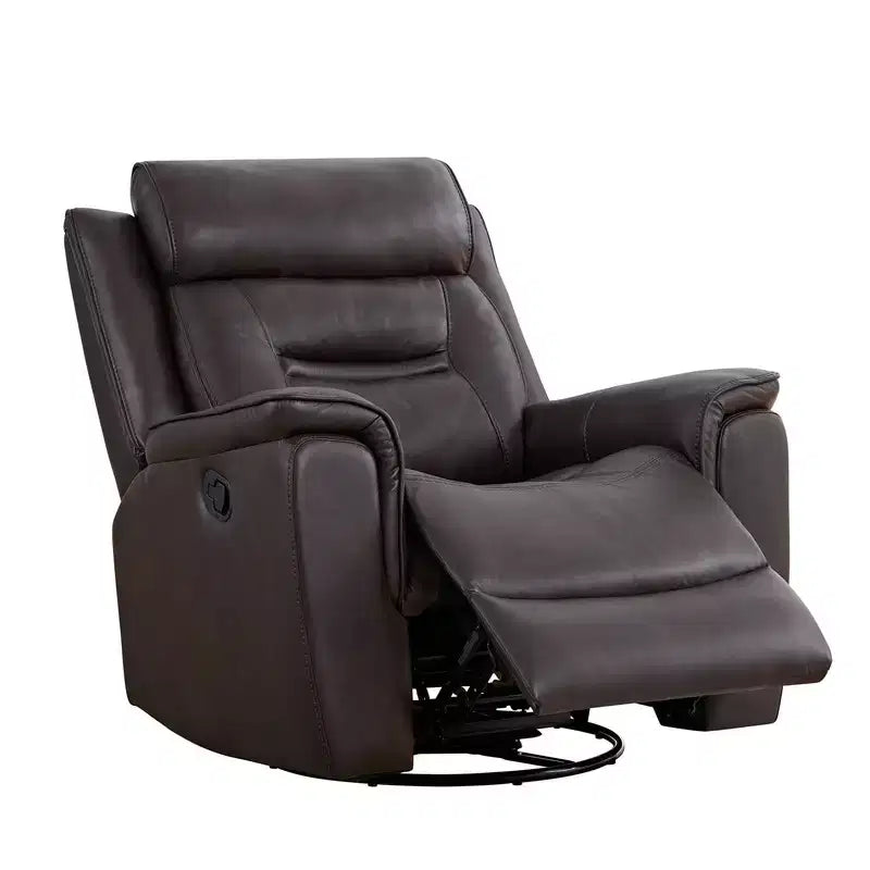Fauteuil inclinable manuel pivotant en similicuir Spruce & Spring Fauteuil inclinable planeur
