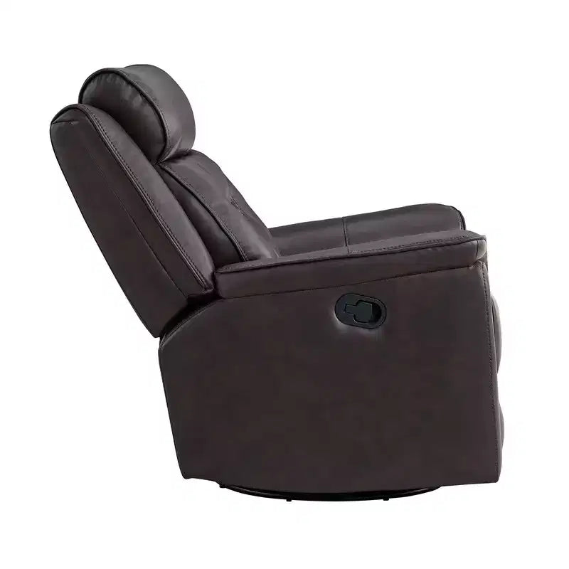 Fauteuil inclinable manuel pivotant en similicuir Spruce & Spring Fauteuil inclinable planeur