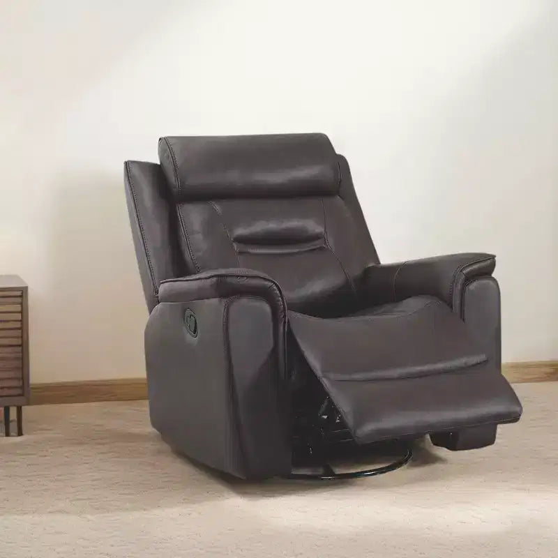 Fauteuil inclinable manuel pivotant en similicuir Spruce & Spring Fauteuil inclinable planeur