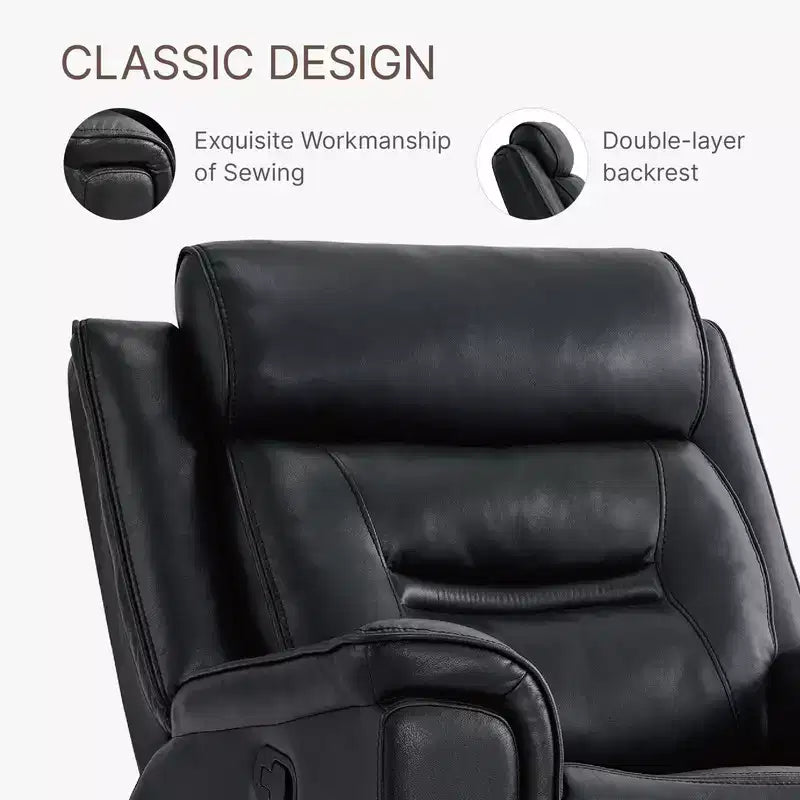 Fauteuil inclinable manuel pivotant en similicuir Spruce & Spring Fauteuil inclinable planeur
