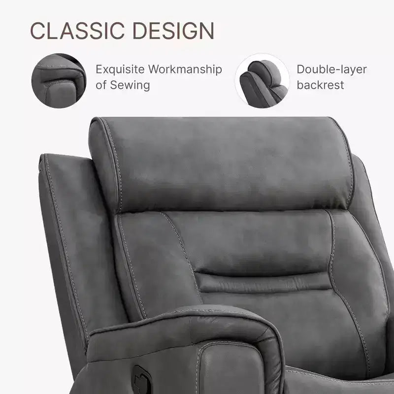 Fauteuil inclinable manuel pivotant en similicuir Spruce & Spring Fauteuil inclinable planeur