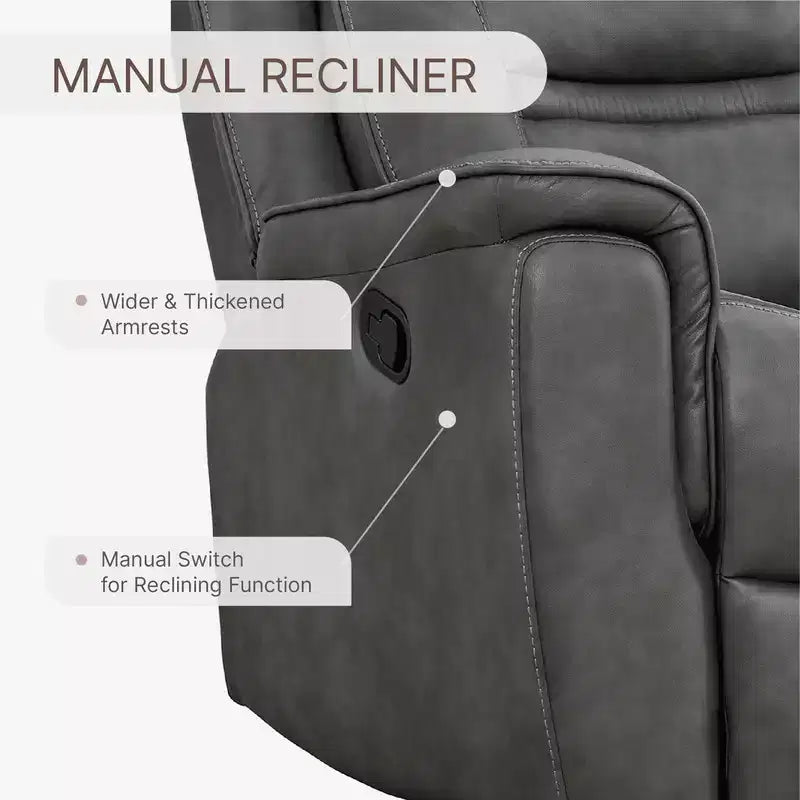 Fauteuil inclinable manuel pivotant en similicuir Spruce & Spring Fauteuil inclinable planeur