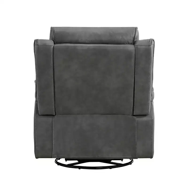 Fauteuil inclinable manuel pivotant en similicuir Spruce & Spring Fauteuil inclinable planeur
