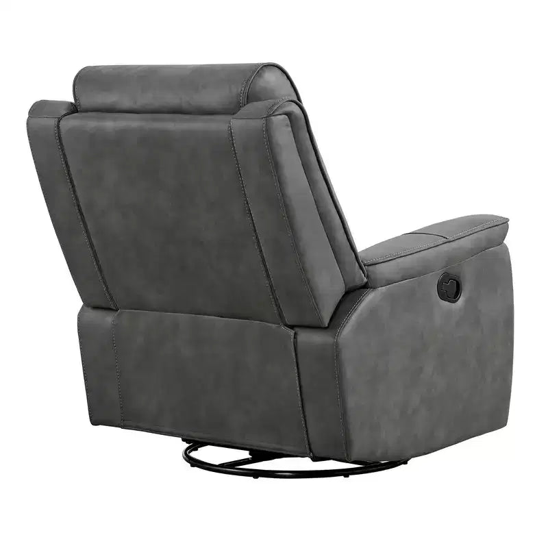 Fauteuil inclinable manuel pivotant en similicuir Spruce & Spring Fauteuil inclinable planeur