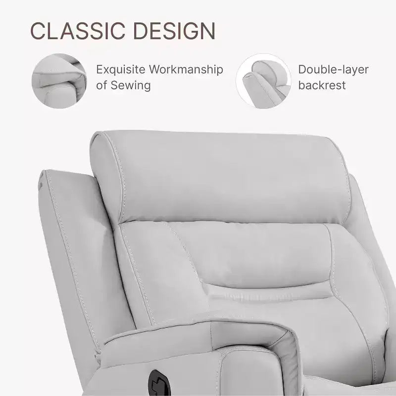 Fauteuil inclinable manuel pivotant en similicuir Spruce & Spring Fauteuil inclinable planeur