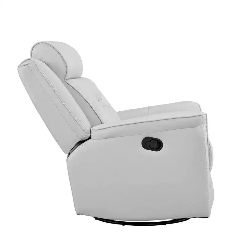 Fauteuil inclinable manuel pivotant en similicuir Spruce & Spring Fauteuil inclinable planeur
