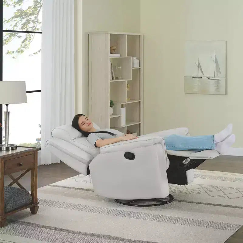 Fauteuil inclinable manuel pivotant en similicuir Spruce & Spring Fauteuil inclinable planeur