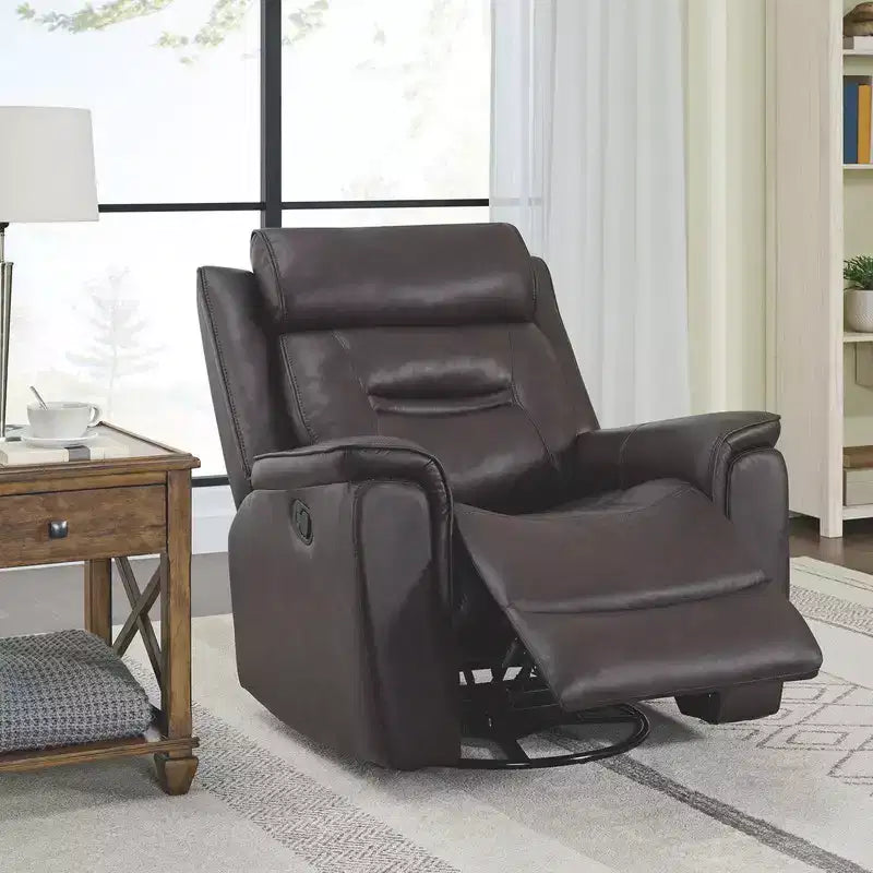 Fauteuil inclinable manuel pivotant en similicuir Spruce & Spring Fauteuil inclinable planeur